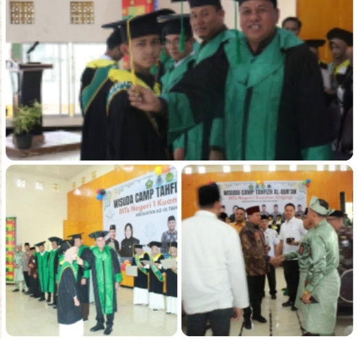 Hadiri Wisuda Tahfiz MTsN 1 Pangean, Bupati Kuansing Dorong Lahirnya Hafiz Daerah