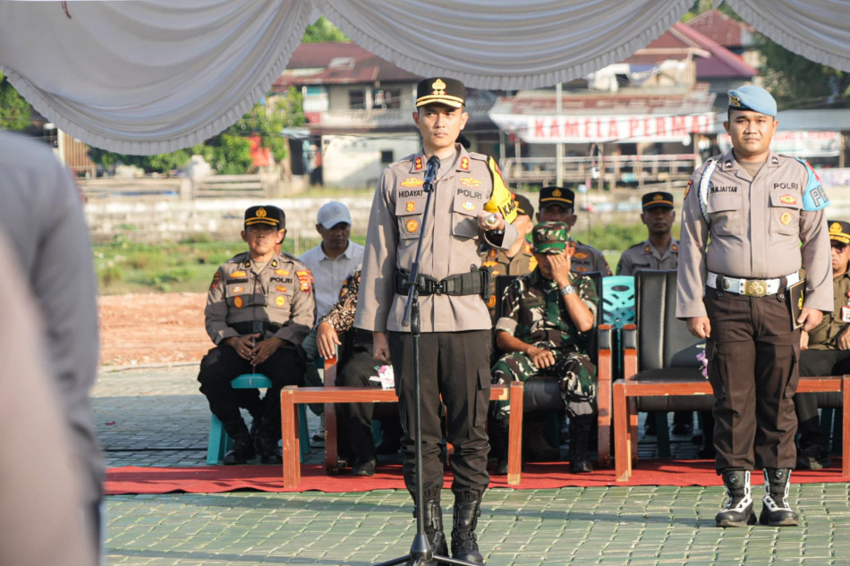 Apel Siaga Takbir Digelar, Kapolres Kuansing Tekankan Pengamanan Humanis dan Tanpa Celah