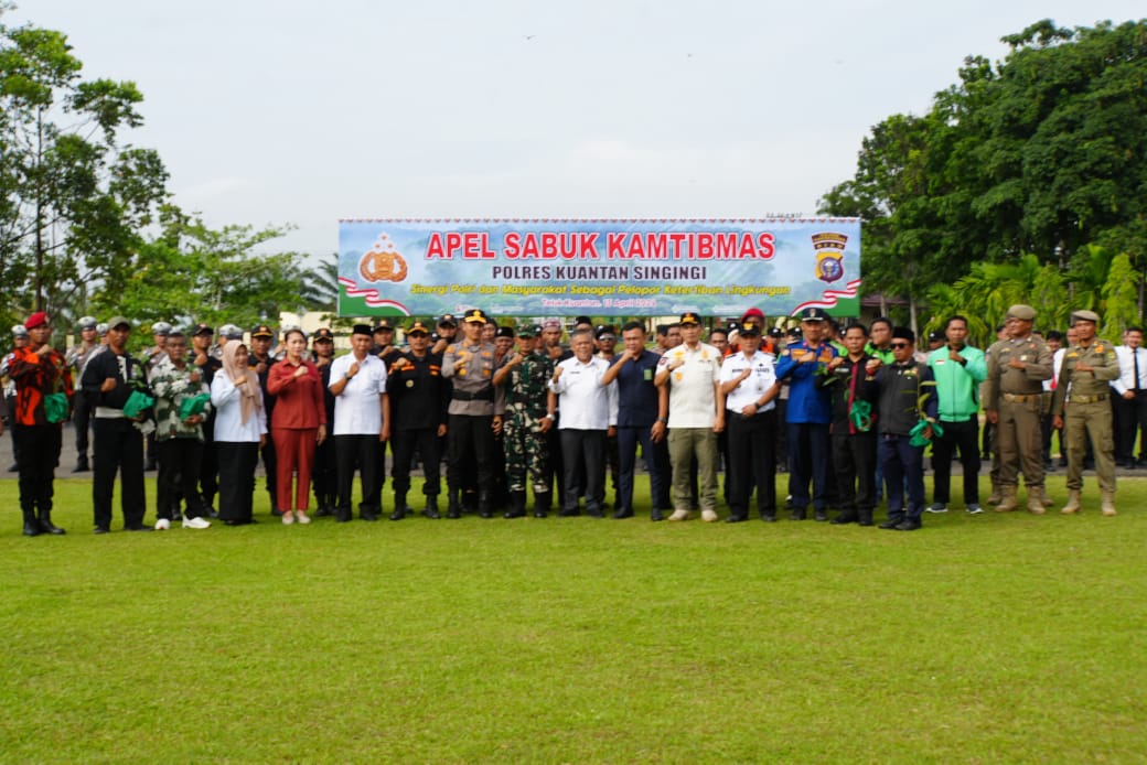 Sabuk Kamtibmas Digeber, Polres Kuansing Satukan Kekuatan Jaga Daerah Tetap Kondusif