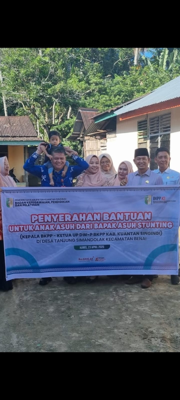 BKPP Kuansing Gerak Cepat, Turun Langsung Bantu Anak Diduga Stunting di Tanjung Simandolak