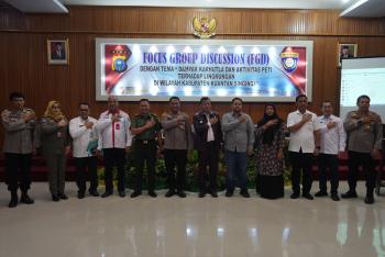 Hadiri FGD Terkait Kebakaran Hutan Dan Lahan Serta PETI  Bupati Apresiasi Langkah Polres Kuansing