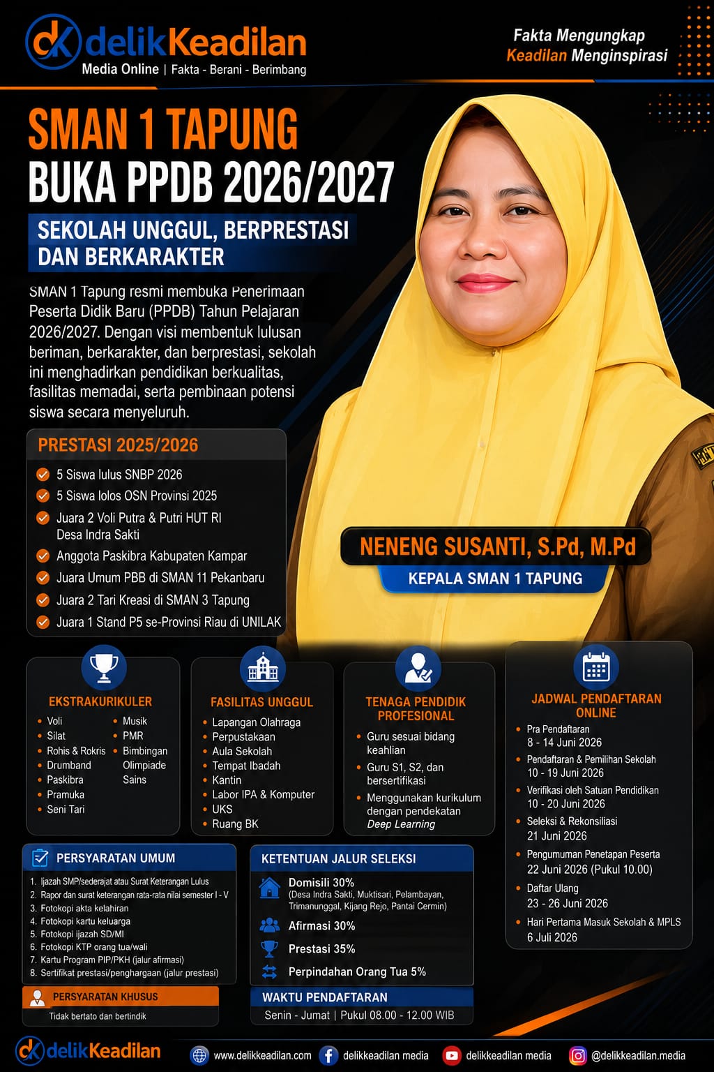 SMAN 1 Tapung Buka PPDB 2026/2027, Tawarkan Pendidikan Berkarakter dan Segudang Prestasi